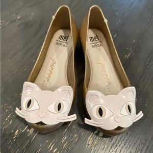 Mini Mellisa gold cat shoes